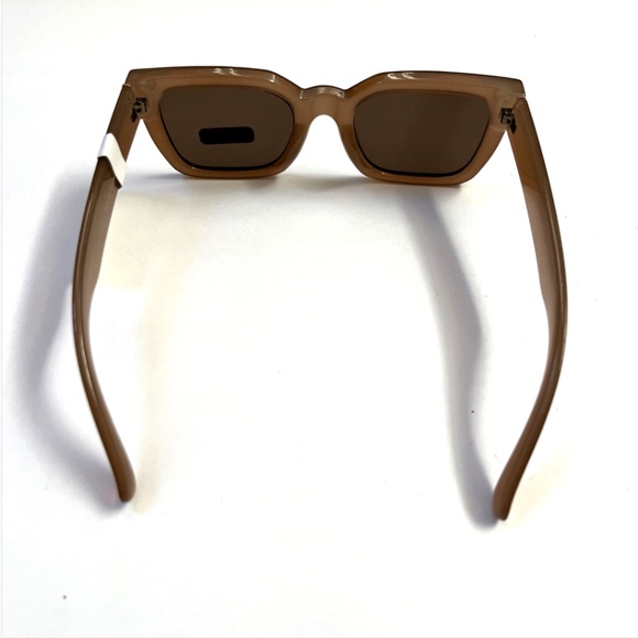 Jason Wu Milky Beige Nude Square Acetate Sunglasses Brown Lenses UV400 New main image 5